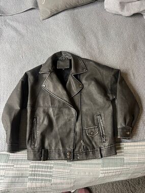Faux Leather Biker Jacket